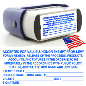 Accepted For Value & Honor Exempt From Levy Stamp