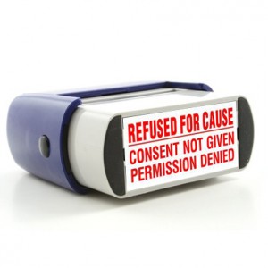 Rubber Stamp Refused For Cause Image