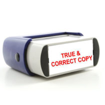 Rubber Stamp True & Correct Image