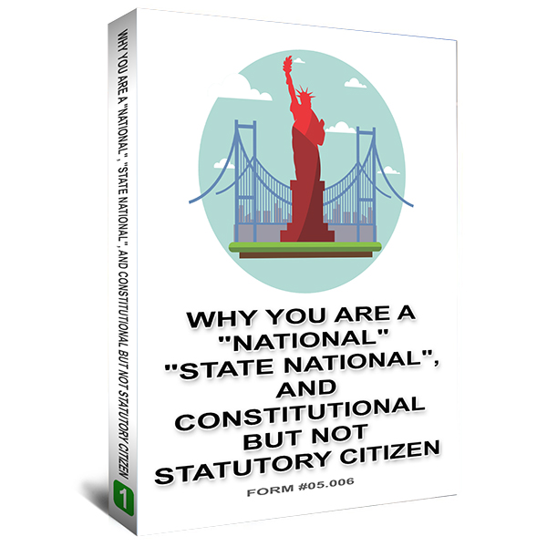 Why You are a “national”, “state national”, and Constitutional but not  Statutory Citizen (2 Book Set) – Sovereign Filing Solutions